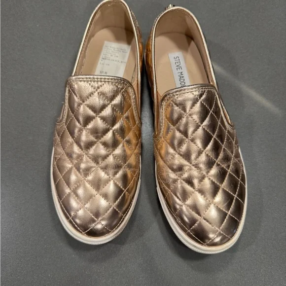 Steve Madden Shoes Steve Madden Metallic Rose Gold Quilted